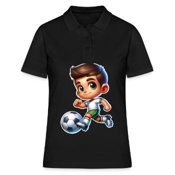 Football - Polo Femme - noir - Devant - Ailine (174cm)