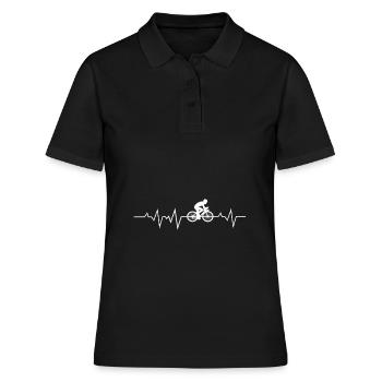 Coeur de cycliste - Polo Femme - noir - Devant - Ailine (174cm)