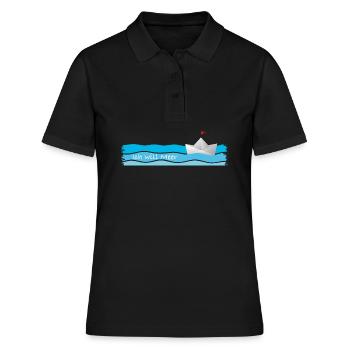 Ich will Meer - Frauen Polo Shirt - Schwarz - Vorne - Ailine (174cm)