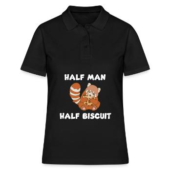 Mi-homme, mi-biscuit - Polo Femme - noir - Devant - Ailine (174cm)