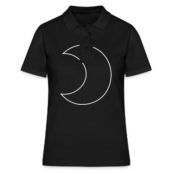 Moon - Crescent - Women's Polo Shirt - black - Front - Ailine (174cm)