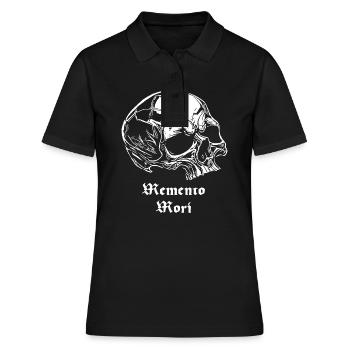 Crâne Memento Mori - Polo Femme - noir - Devant - Ailine (174cm)