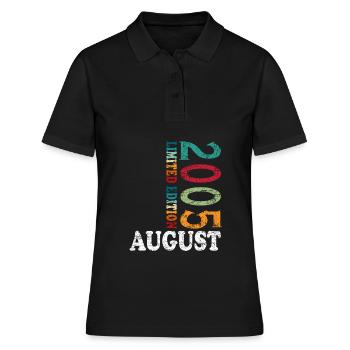 August 2005 Jahrestag August 2005 August - Frauen Polo Shirt - Schwarz - Vorne - Ailine (174cm)