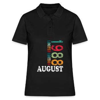 August 1988 Jahrestag August 1988 August - Frauen Polo Shirt - Schwarz - Vorne - Ailine (174cm)