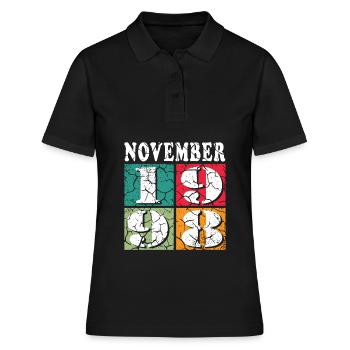 Novembre 1998 Anniversaire Novembre 1998 Novembre - Polo Femme - noir - Devant - Ailine (174cm)