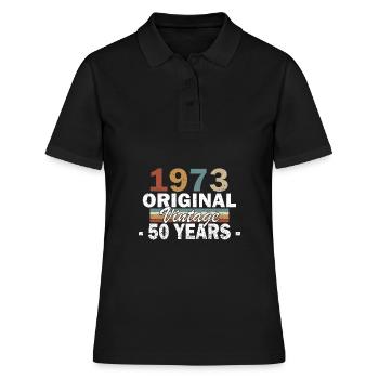 1973 Jubiläum 1973 Jahrgang 1973 Jahrgang 1973 - Frauen Polo Shirt - Schwarz - Vorne - Ailine (174cm)