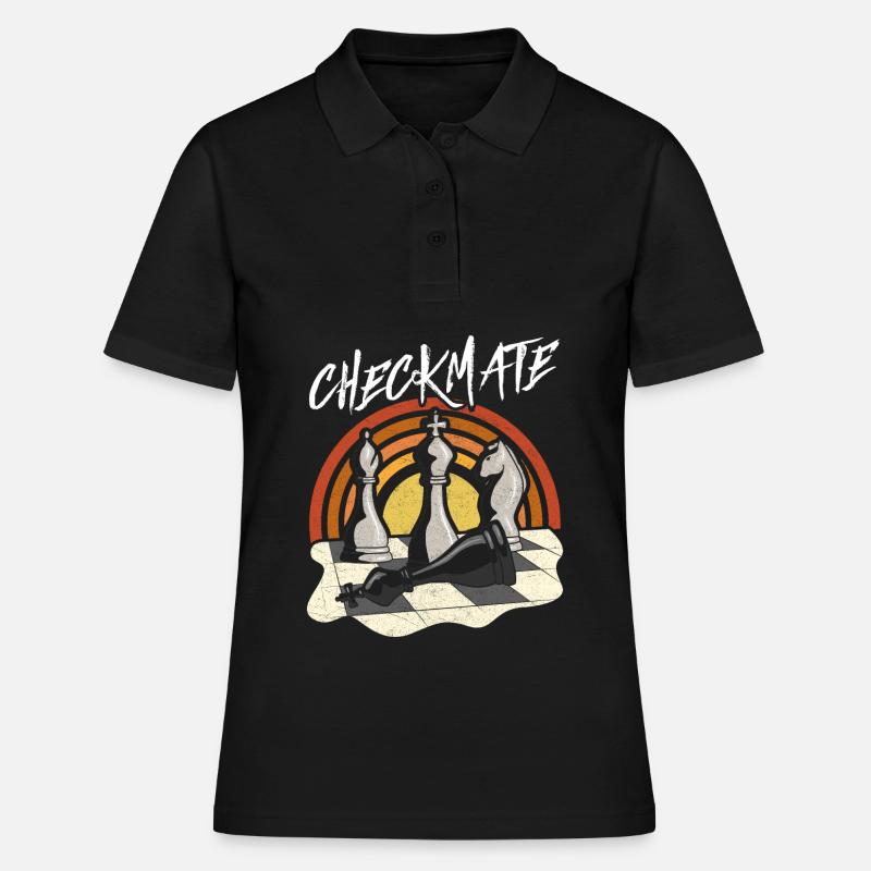 Échecs et mat - Polo Femme - noir