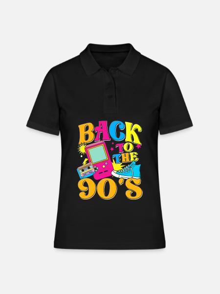 Retour aux années 90 90 90 90 90 90 Fête 90 Années 90 - Polo Femme - noir