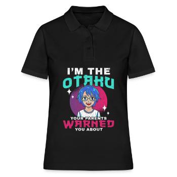 Je suis l’otaku contre lequel tes parents t’ont mis en garde - Polo Femme - noir - Devant - Ailine (174cm)