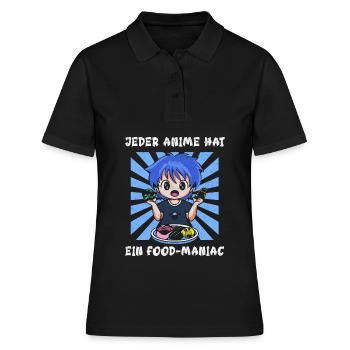 Anime Spruch Manga Cosplay Lustig Geschenk Geek - Frauen Polo Shirt - Schwarz - Vorne - Ailine (174cm)