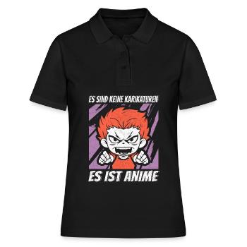 L’anime, ce n’est pas des dessins animés, c’est de l’anime - Polo Femme - noir - Devant - Ailine (174cm)
