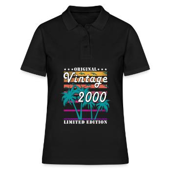 Millésime 2000 - Millésime 2000 - 24 ans rétro - - Polo Femme - noir - Devant - Ailine (174cm)