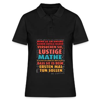 Mathe Mathematik Lehrer Rechner - Frauen Polo Shirt - Schwarz - Vorne - Ailine (174cm)