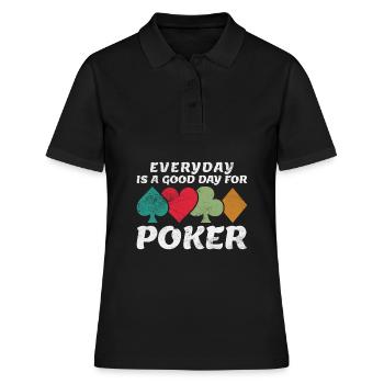 Poker Poker Jetons Poker Dire Drôle Cadeau - Polo Femme - noir - Devant - Ailine (174cm)