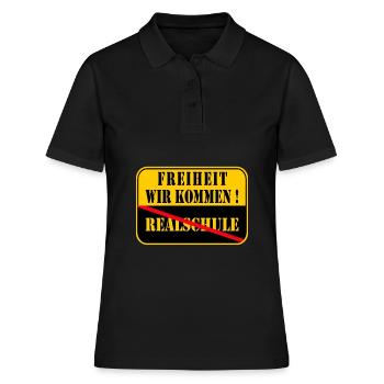 Realschul Abschluss - Frauen Polo Shirt - Schwarz - Vorne - Ailine (174cm)