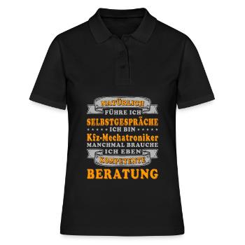 Mechaniker Kompetente Beratung KFZ Mechatroniker - Frauen Polo Shirt - Schwarz - Vorne - Ailine (174cm)