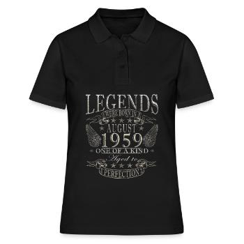 August 1959 August Geburtstag 1959 August - Frauen Polo Shirt - Schwarz - Vorne - Ailine (174cm)