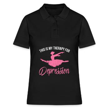 Dance Therapy | Dancer Dancer Dancing Class - Women's Polo Shirt - black - Front - Ailine (174cm)