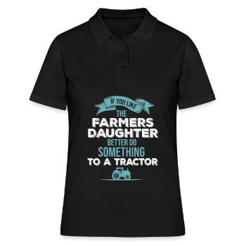 Mécanicien de tracteurs Mécanicien de machines agricoles - Polo Femme - noir - Devant - Ailine (174cm)