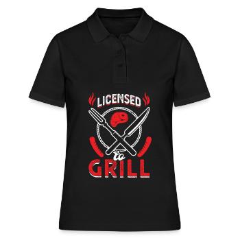 Licence pour les grillades - Polo Femme - noir - Devant - Ailine (174cm)