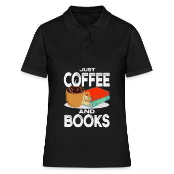 Buch lesen Bücher Leser - Frauen Polo Shirt - Schwarz - Vorne - Ailine (174cm)