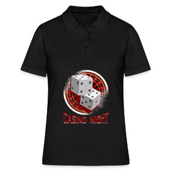 Roulette Casino Logo - Polo Femme - noir - Devant - Ailine (174cm)