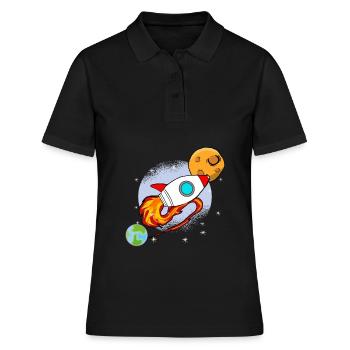 VOYAGE DANS L’ESPACE - Polo Femme - noir - Devant - Ailine (174cm)