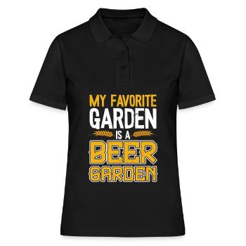 Feierabend, Bier, Hopfen Smoothie, Biergarten - Frauen Polo Shirt - Schwarz - Vorne - Ailine (174cm)