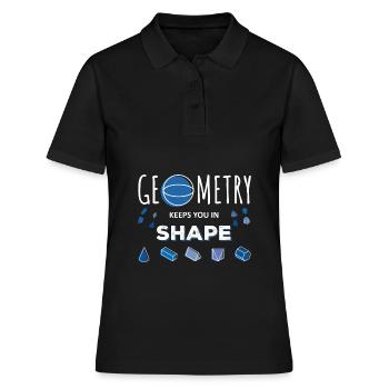 Geometry Saying - Women's Polo Shirt - black - Front - Ailine (174cm)