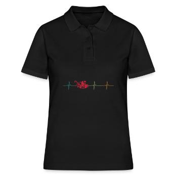 Combiner Heartbeat - Combiner Girl - Polo Femme - noir - Devant - Ailine (174cm)