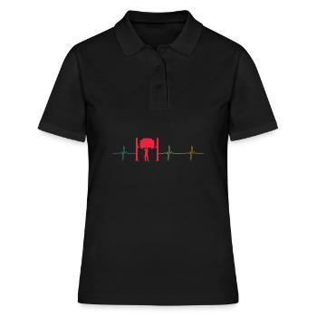 Heartbeat Automotive Mécatronicien Technicien Mécanicien Auto - Polo Femme - noir - Devant - Ailine (174cm)