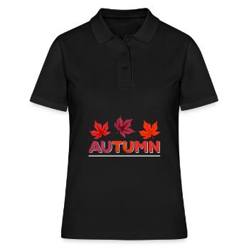 Herbst - Frauen Polo Shirt - Schwarz - Vorne - Ailine (174cm)
