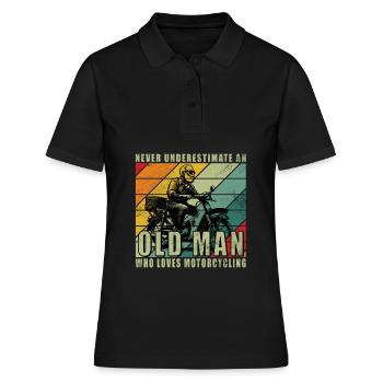 Ne jamais comprendre une moto de vieil homme - Polo Femme - noir - Devant - Ailine (174cm)