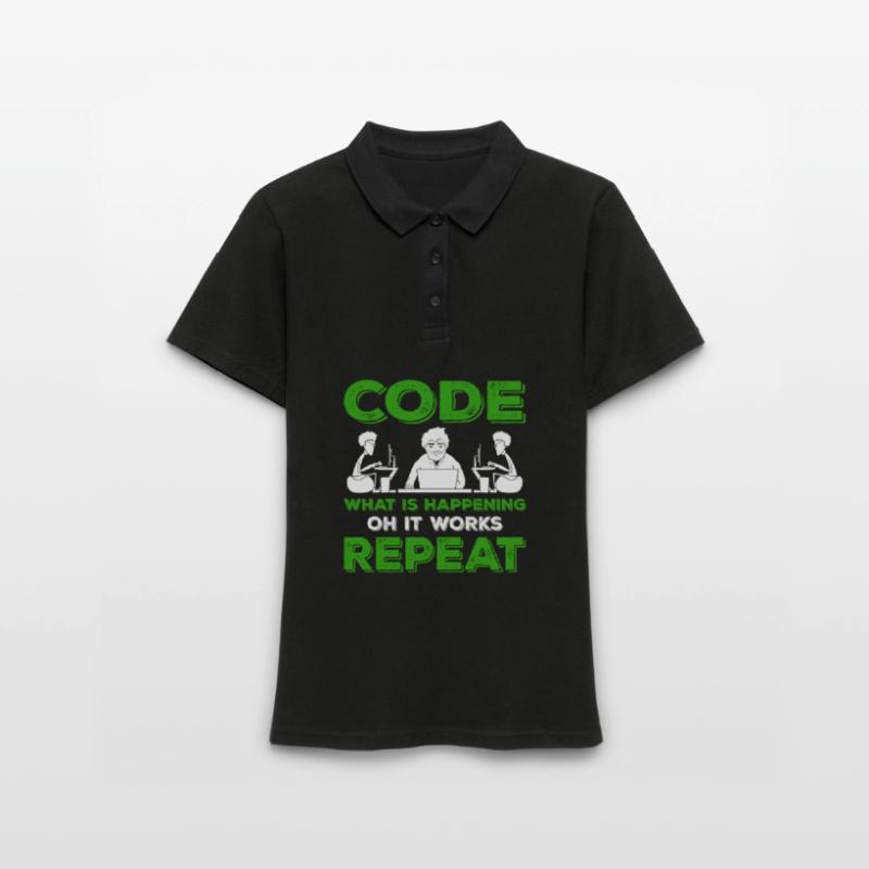 Programmeur Programmation Informatique Cadeau Routine Polo Femme