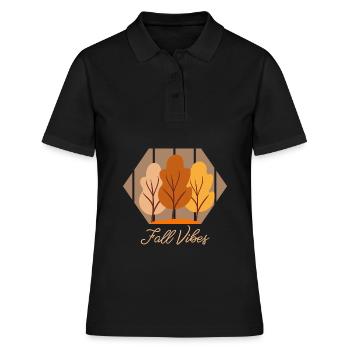 Herbst - Frauen Polo Shirt - Schwarz - Vorne - Ailine (174cm)