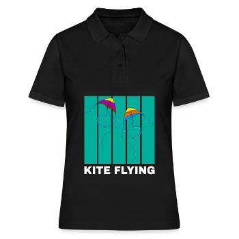 Cerf-volant Dicton cerf-volant Cadeau - Polo Femme - noir - Devant - Ailine (174cm)