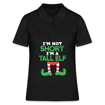 Großer Elf Elf Weihnachten - Frauen Polo Shirt - Schwarz - Vorne - Ailine (174cm)