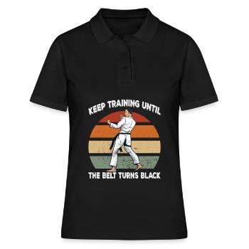 Schwarzer Gürtel Kampfsport - Frauen Polo Shirt - Schwarz - Vorne - Ailine (174cm)