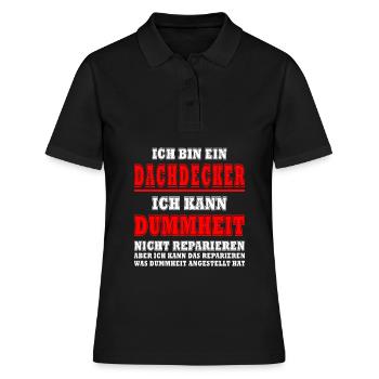 Roofer Sayings Roofing - Women's Polo Shirt - black - Front - Ailine (174cm)