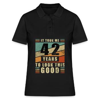 42nd Birthday Gift Took 42 Years - Women's Polo Shirt - black - Front - Ailine (174cm)