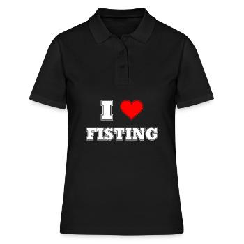 J’adore le fisting - Polo Femme - noir - Devant - Ailine (174cm)