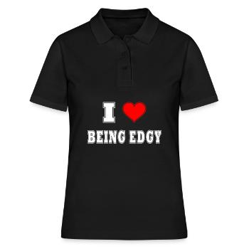 J’adore être énervé - Polo Femme - noir - Devant - Ailine (174cm)