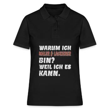Maler und Lackierer/Maler & Lackierer/Malen - Frauen Polo Shirt - Schwarz - Vorne - Ailine (174cm)