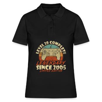 Gaming Geburtstag 20 Jahre Level 20 Complete - Frauen Polo Shirt - Schwarz - Vorne - Ailine (174cm)