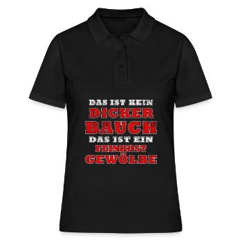 Das Ist Kein Dicker Bauch - Frauen Polo Shirt - Schwarz - Vorne - Ailine (174cm)