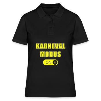 Karnevals Modus (An) - Frauen Polo Shirt - Schwarz - Vorne - Ailine (174cm)