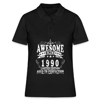 1990 Anniversaire 1990 Cru 1990 Anniversaire - Polo Femme - noir - Devant - Ailine (174cm)