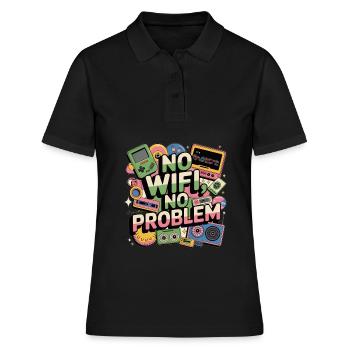 no wifi no problem - Women's Polo Shirt - black - Front - Ailine (174cm)