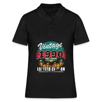 1990 - Year 1990 - Year 1990 - Women's Polo Shirt - black - Front - Ailine (174cm)