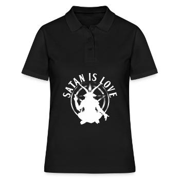 Satan | Satanismus Satanisten Satanist Geschenke - Frauen Polo Shirt - Schwarz - Vorne - Ailine (174cm)
